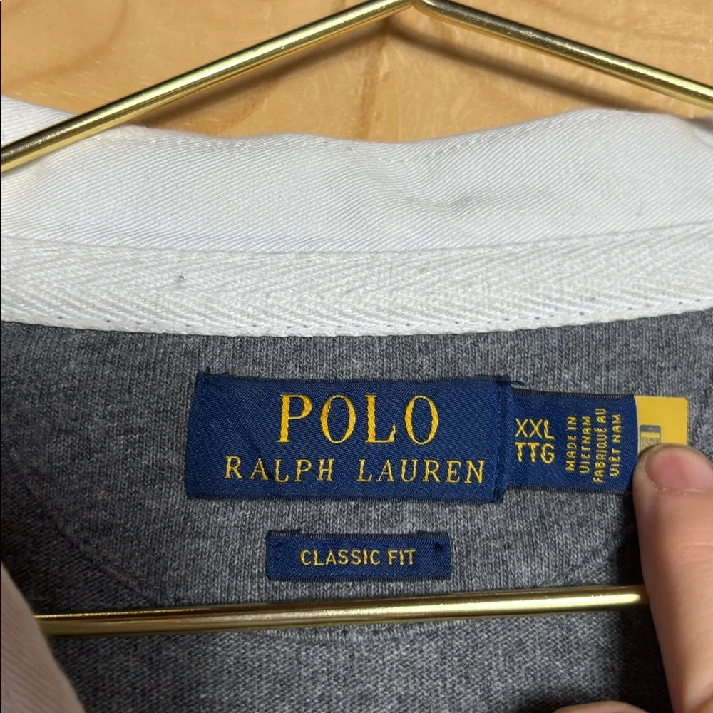 Polo by Ralph Lauren Men's Dark Gray Long Sleeve Polo‎